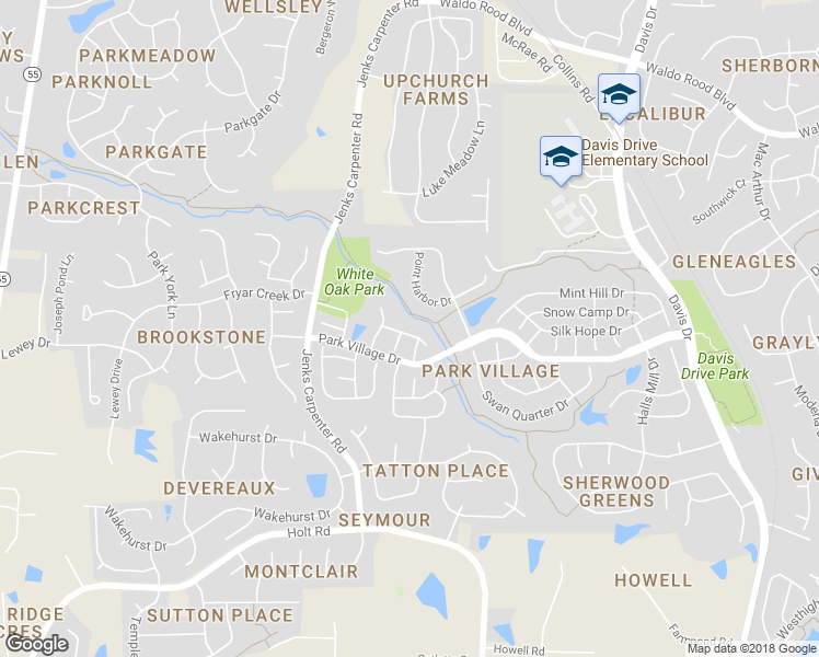 map of restaurants, bars, coffee shops, grocery stores, and more near 301 Crossmore Drive in Cary
