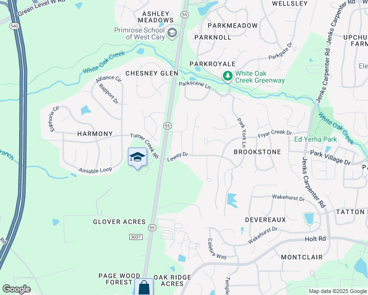 map of restaurants, bars, coffee shops, grocery stores, and more near 101 Joseph Pond Lane in Cary