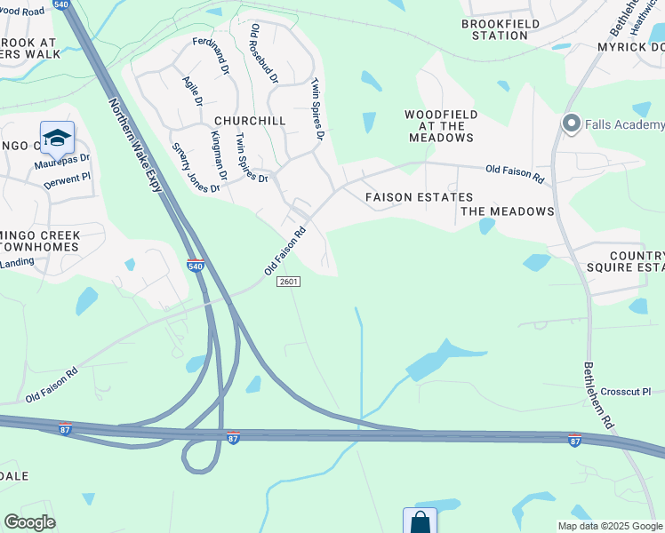 map of restaurants, bars, coffee shops, grocery stores, and more near 1121 Quiet Way in Knightdale