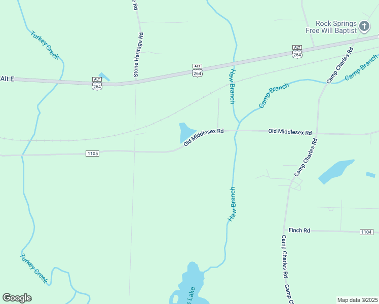 map of restaurants, bars, coffee shops, grocery stores, and more near 8699 Old Middlesex Road in Bailey