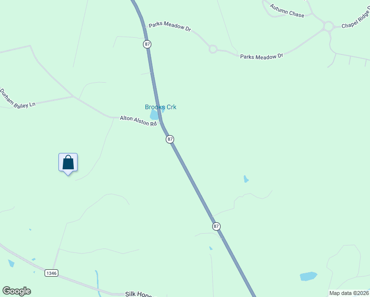 map of restaurants, bars, coffee shops, grocery stores, and more near 4874 North Carolina 87 in Pittsboro