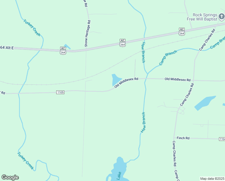 map of restaurants, bars, coffee shops, grocery stores, and more near 8699 Old Middlesex Road in Bailey