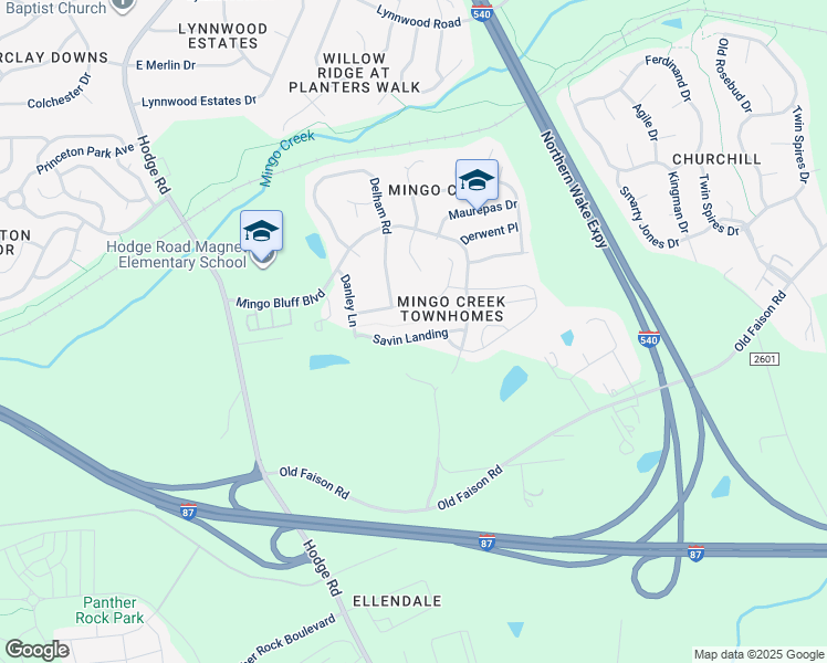 map of restaurants, bars, coffee shops, grocery stores, and more near 807 Delray Lane in Knightdale