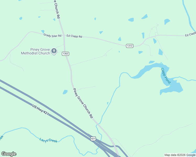 map of restaurants, bars, coffee shops, grocery stores, and more near 194 Fawns Rest Road in Siler City