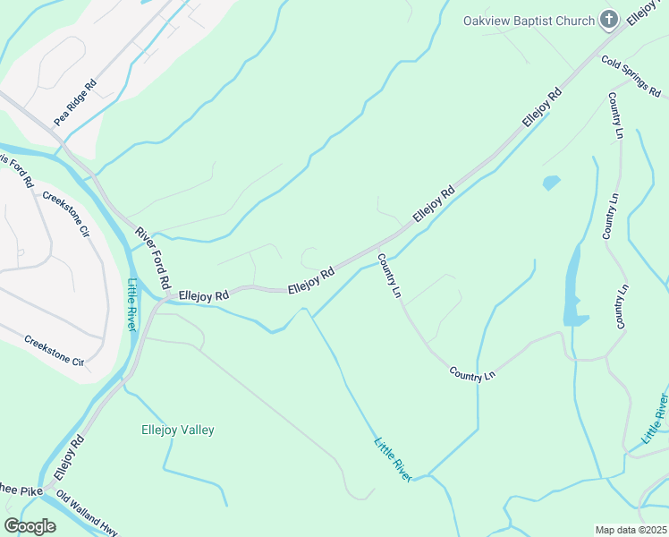 map of restaurants, bars, coffee shops, grocery stores, and more near 3030 Ellejoy Road in Walland