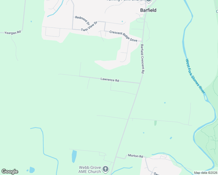 map of restaurants, bars, coffee shops, grocery stores, and more near 1201 Lawrence Road in Murfreesboro