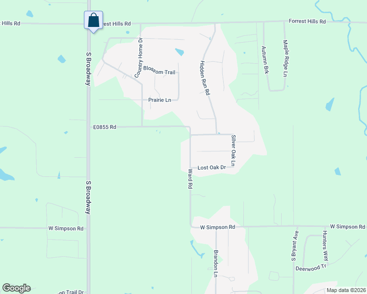 map of restaurants, bars, coffee shops, grocery stores, and more near 11219-11263 Ward Road in Edmond