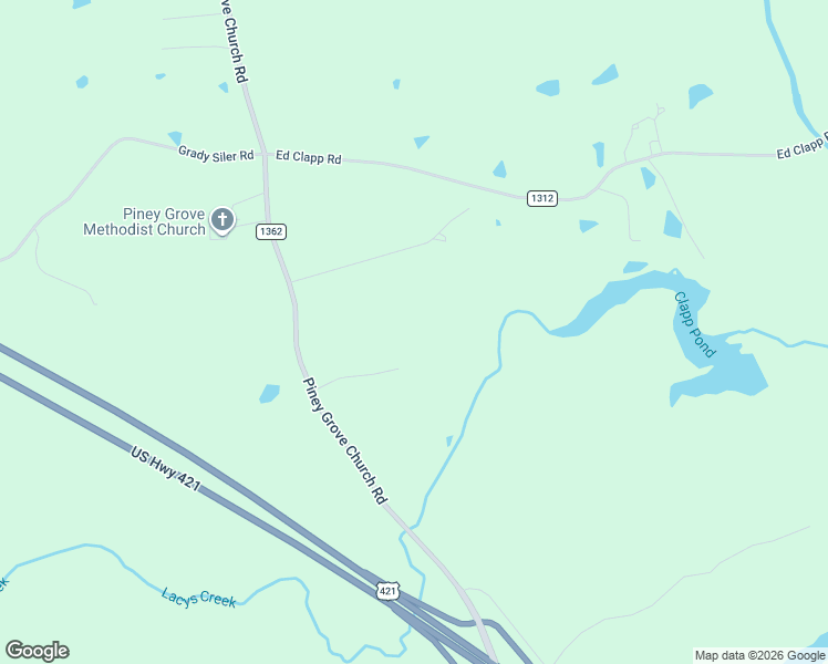 map of restaurants, bars, coffee shops, grocery stores, and more near 194 Fawns Rest Road in Siler City