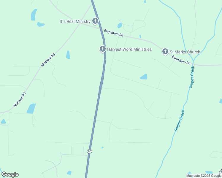 map of restaurants, bars, coffee shops, grocery stores, and more near 74 Redwood Road in Zebulon