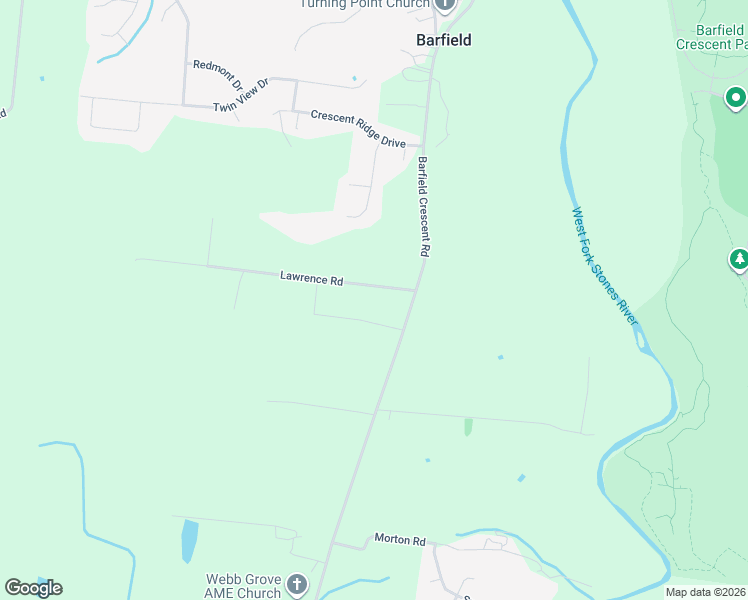 map of restaurants, bars, coffee shops, grocery stores, and more near 1137 Lawrence Road in Murfreesboro