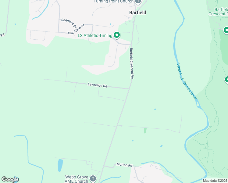 map of restaurants, bars, coffee shops, grocery stores, and more near 1137 Lawrence Road in Murfreesboro