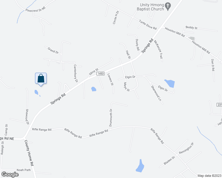 map of restaurants, bars, coffee shops, grocery stores, and more near 5127 Lavern Street in Conover