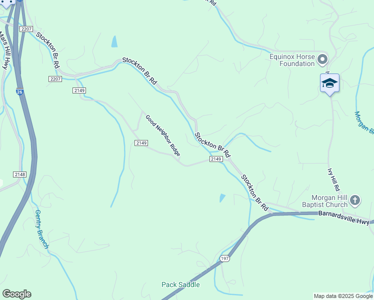 map of restaurants, bars, coffee shops, grocery stores, and more near 145 Gavin Glenn Road in Weaverville