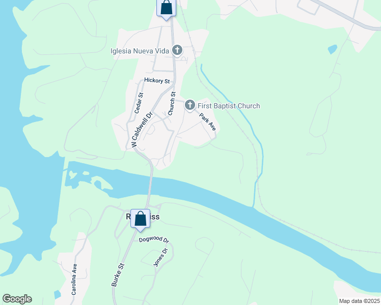 map of restaurants, bars, coffee shops, grocery stores, and more near 102 Maple Avenue in Granite Falls