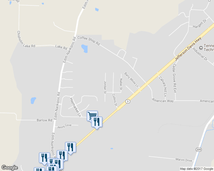 map of restaurants, bars, coffee shops, grocery stores, and more near 294 Jordan Street in Ripley