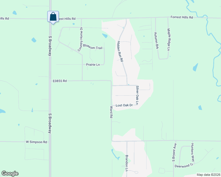 map of restaurants, bars, coffee shops, grocery stores, and more near 11219-11263 Ward Road in Edmond