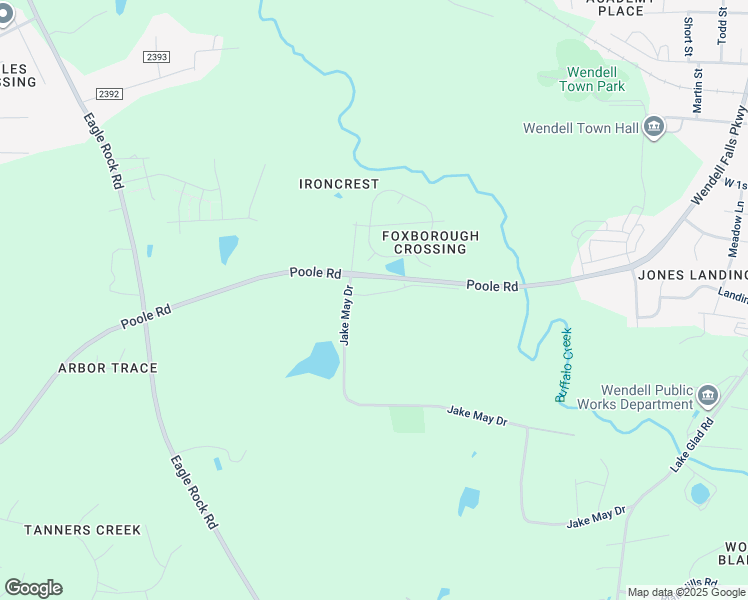 map of restaurants, bars, coffee shops, grocery stores, and more near 71 Jake May Drive in Wendell