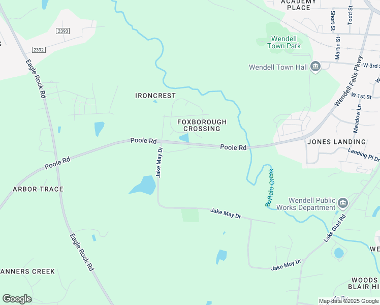 map of restaurants, bars, coffee shops, grocery stores, and more near 807 Parc Townes Drive in Wendell