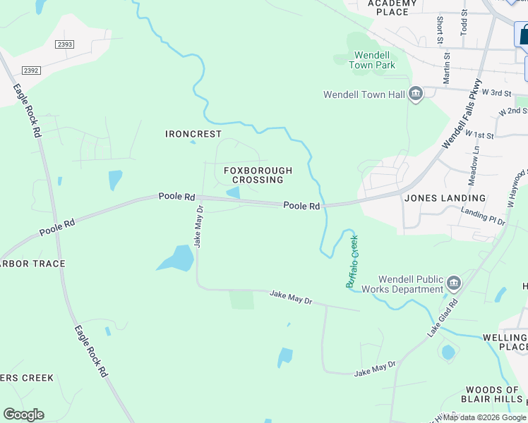 map of restaurants, bars, coffee shops, grocery stores, and more near 941 Wendell Boulevard in Wendell