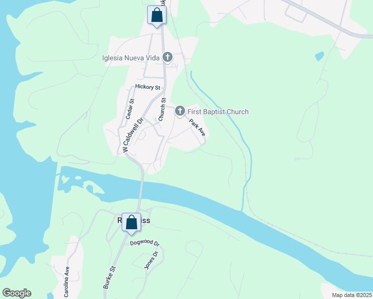 map of restaurants, bars, coffee shops, grocery stores, and more near 102 Maple Avenue in Granite Falls