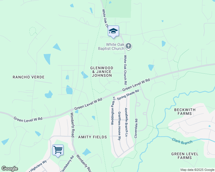 map of restaurants, bars, coffee shops, grocery stores, and more near 4600 Josephine Place in Apex