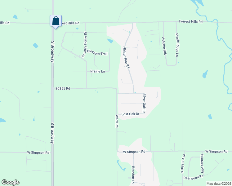 map of restaurants, bars, coffee shops, grocery stores, and more near 11219-11263 Ward Road in Edmond