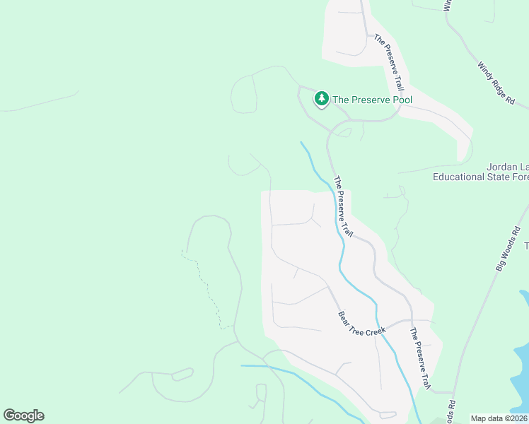 map of restaurants, bars, coffee shops, grocery stores, and more near 635 Bear Tree Creek in Chapel Hill