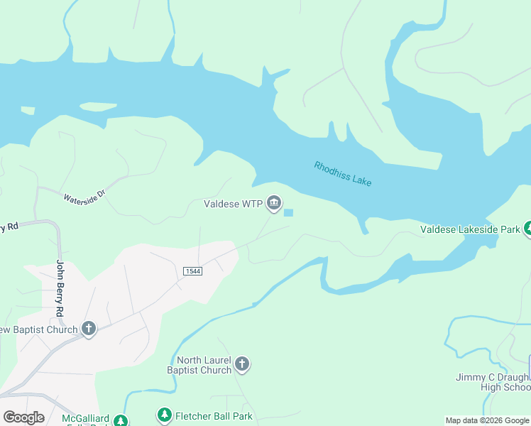 map of restaurants, bars, coffee shops, grocery stores, and more near 5085 Lakeview Acres Road in Valdese