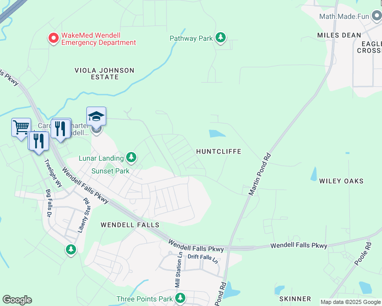 map of restaurants, bars, coffee shops, grocery stores, and more near 1504 Millrock Trail in Eagle Rock