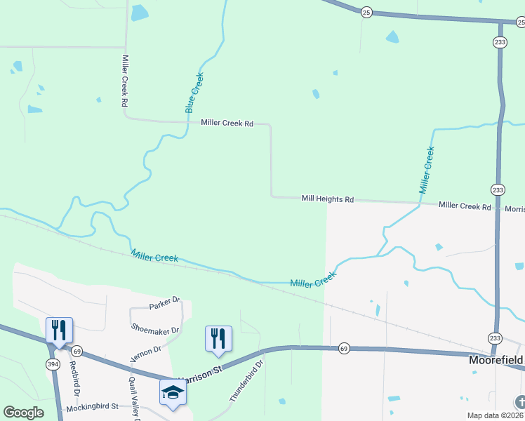 map of restaurants, bars, coffee shops, grocery stores, and more near 1228 Mill Heights Road in Batesville