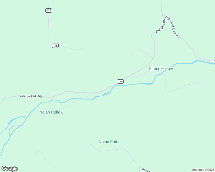 map of restaurants, bars, coffee shops, grocery stores, and more near Searcy 174 Highway in Marshall