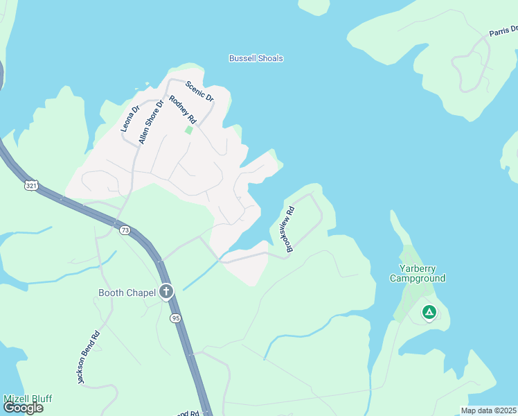 map of restaurants, bars, coffee shops, grocery stores, and more near 3000 Sandy Shore Drive in Lenoir City