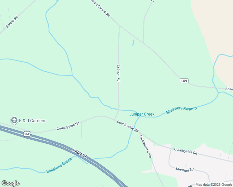 map of restaurants, bars, coffee shops, grocery stores, and more near 6243 Eatmon Road in Bailey