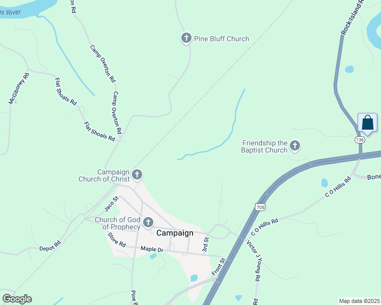 map of restaurants, bars, coffee shops, grocery stores, and more near 1328 Pine Bluff Road in Rock Island