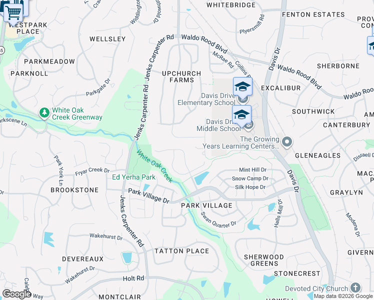 map of restaurants, bars, coffee shops, grocery stores, and more near 216 Castle Hayne Drive in Cary