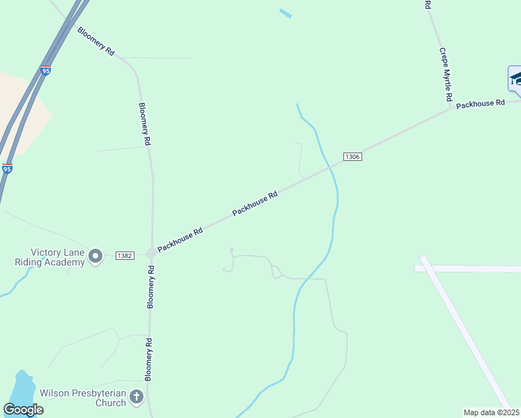 map of restaurants, bars, coffee shops, grocery stores, and more near 5479 Packhouse Road in Wilson
