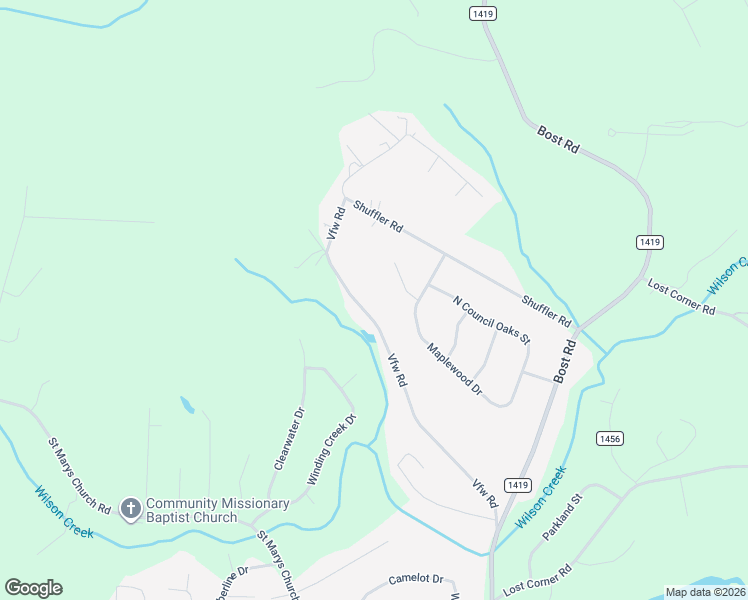 map of restaurants, bars, coffee shops, grocery stores, and more near 204 Vfw Road in Morganton