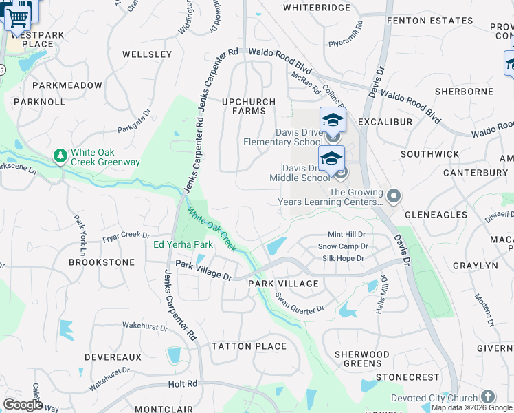 map of restaurants, bars, coffee shops, grocery stores, and more near 216 Castle Hayne Drive in Cary