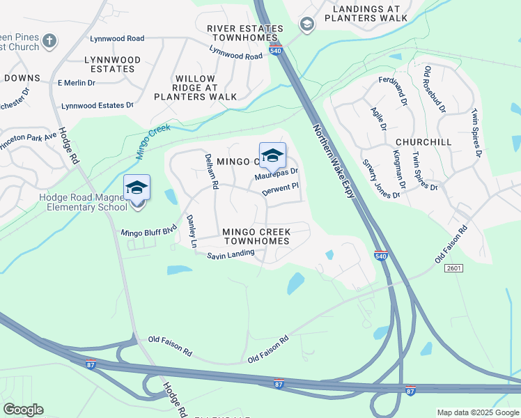 map of restaurants, bars, coffee shops, grocery stores, and more near 805 Hadel Place in Knightdale
