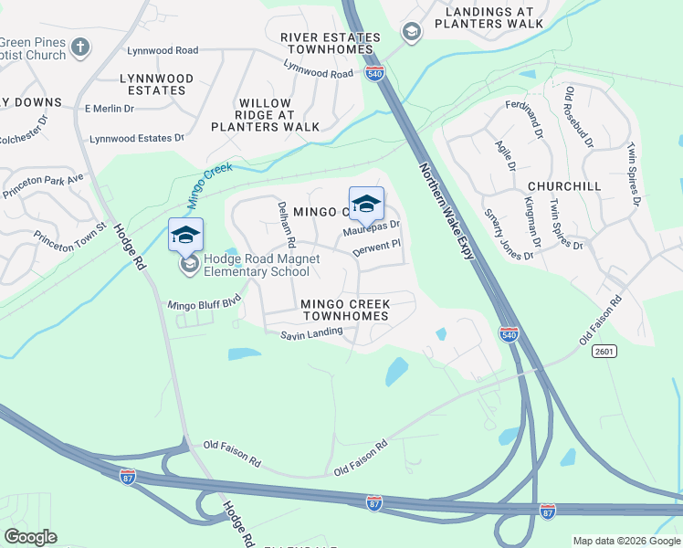 map of restaurants, bars, coffee shops, grocery stores, and more near 806 Willowedge Court in Knightdale
