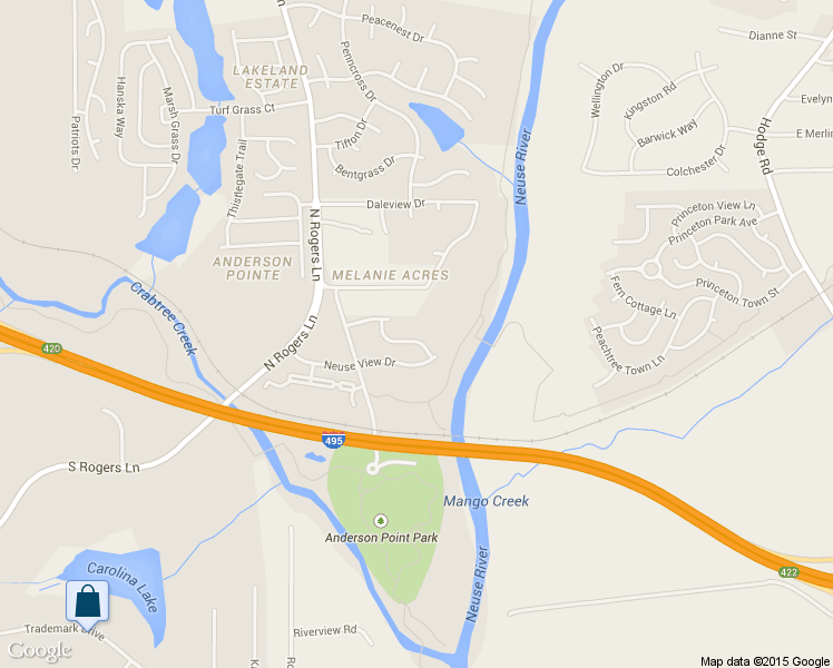 map of restaurants, bars, coffee shops, grocery stores, and more near 220 Cross Current Lane in Raleigh