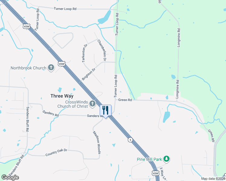 map of restaurants, bars, coffee shops, grocery stores, and more near 51 Turner Loop Road in Humboldt