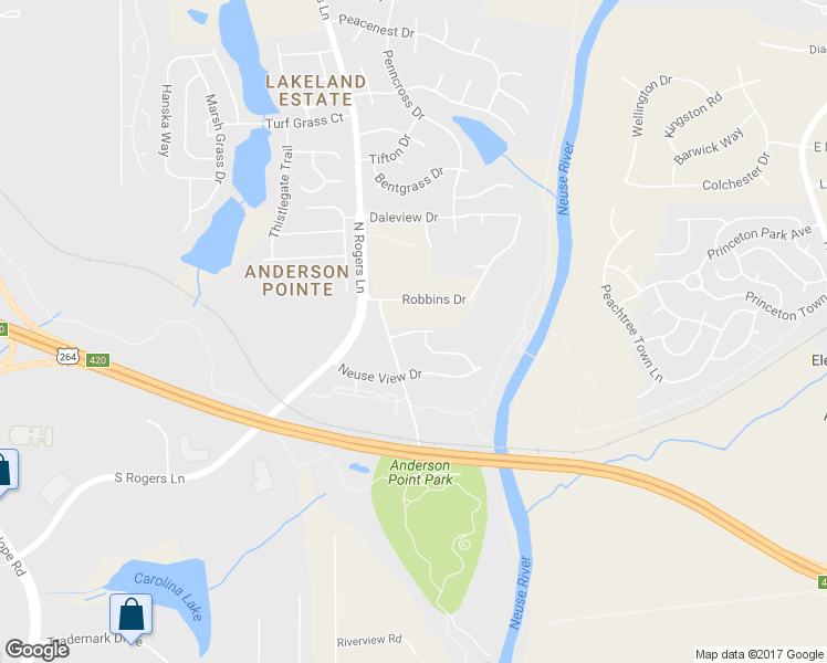 map of restaurants, bars, coffee shops, grocery stores, and more near 5308 Neuse Ridge Road in Raleigh