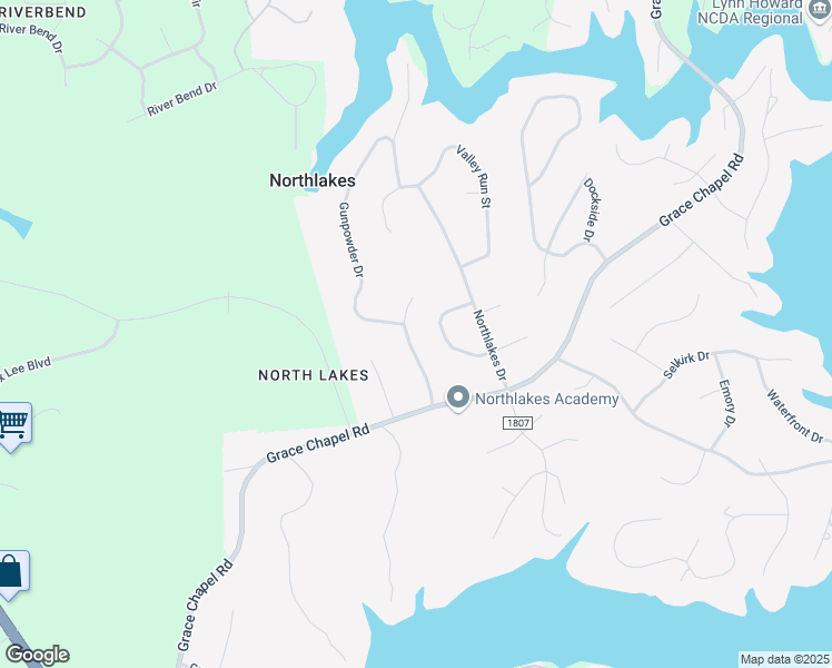 map of restaurants, bars, coffee shops, grocery stores, and more near 6160 Timberlane Terrace in Hickory