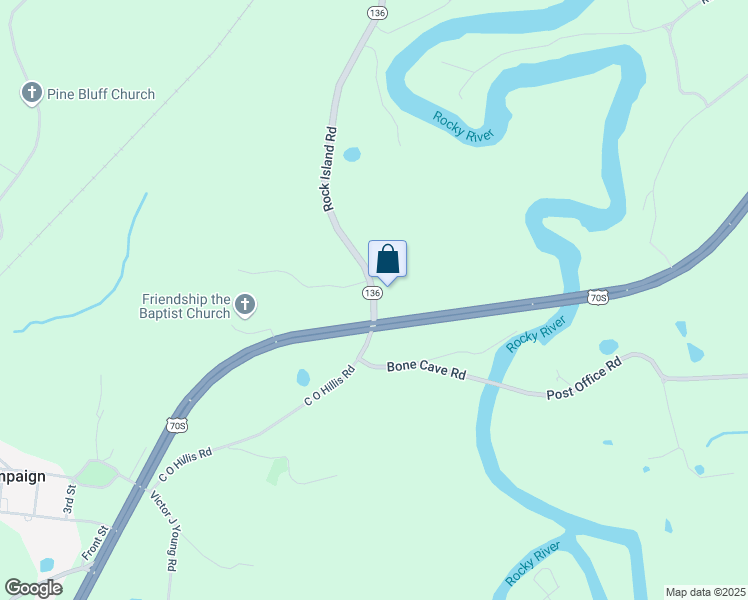map of restaurants, bars, coffee shops, grocery stores, and more near 70 Rock Island Road in Rock Island