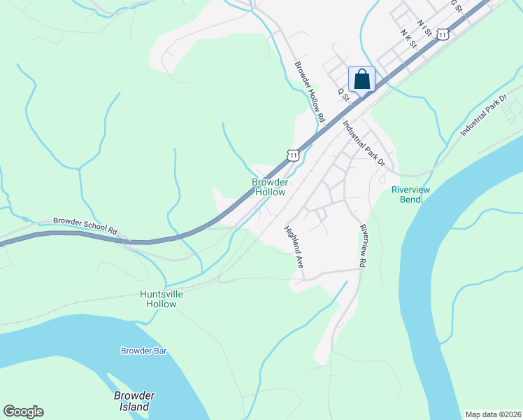 map of restaurants, bars, coffee shops, grocery stores, and more near 1075 Huntsville Hollow Road in Lenoir City