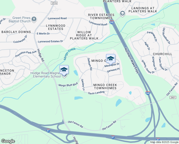 map of restaurants, bars, coffee shops, grocery stores, and more near 920 Delham Road in Knightdale