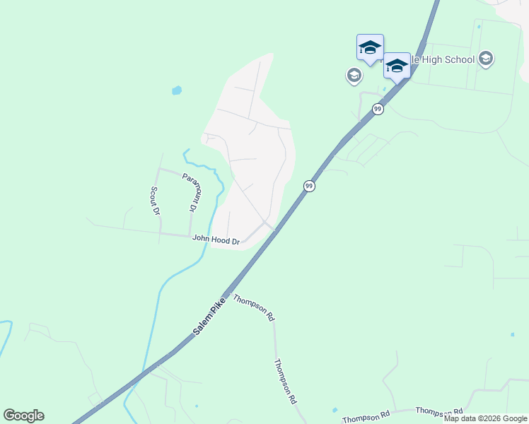 map of restaurants, bars, coffee shops, grocery stores, and more near 1006 John Hood Drive in Rockvale