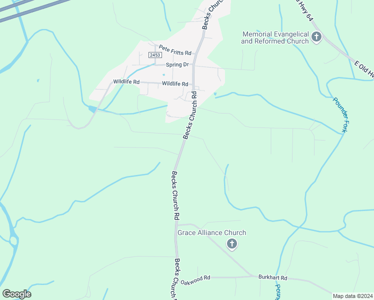 map of restaurants, bars, coffee shops, grocery stores, and more near 1295 Becks Church Road in Lexington