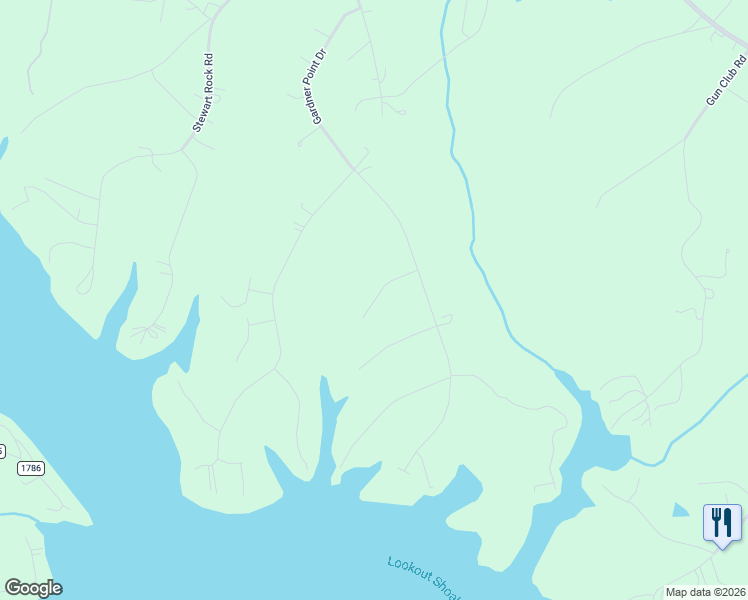 map of restaurants, bars, coffee shops, grocery stores, and more near 141 Pebble Creek Drive in Stony Point